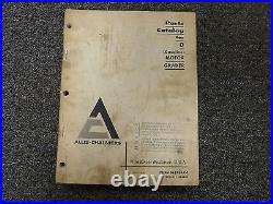 Allis Chalmers Model D Gasoline Motor Road Grader Parts Catalog Manual Book