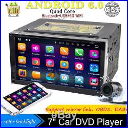 Android 6.0 Car DVD Player 7 GPS Navigation In-dash Bluetooth WIFI Radio+Camera