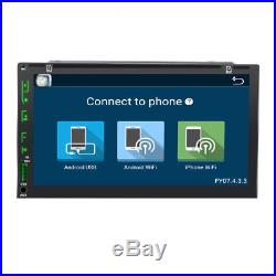 Android 6.0 Car DVD Player 7 GPS Navigation In-dash Bluetooth WIFI Radio+Camera