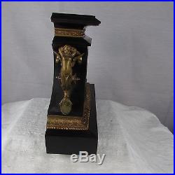 Antique Fancy Ansonia Black Enameled Iron Clock Rosalind Model Case Parts