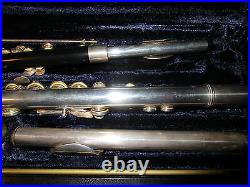 Artley Model 19-0 piccolo and Model 5-0 open hole flute AS IS For parts Vintage