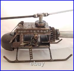 Bell Uh-1 Helicopter Model Made Of Aircrafts, Car And Motorcycle Parts