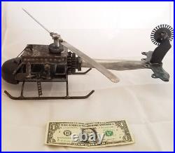 Bell Uh-1 Helicopter Model Made Of Aircrafts, Car And Motorcycle Parts