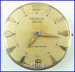 Benrus Model EX 15 Automatic Wristwatch Movement Spare Parts, Repair