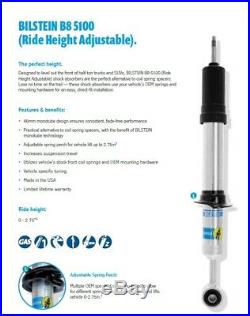 Bilstein B8 5100 Adjustable Front Shocks with Rear Set For 2000-2006 Toyota Tundra