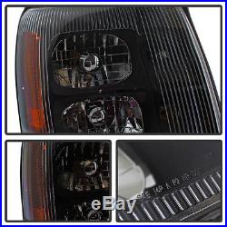 Black 2003-2006 Cadillac Escalade Headlights Lights 03 04 05 06 (HID Model Only)
