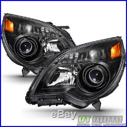 Black 2010-2015 Chevy Equinox Halogen Model Projector Headlights Headlamps 10-15
