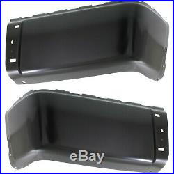 Bumper End Caps Set For 2007-2013 Chevy Silverado 1500 Rear LH RH Painted Black