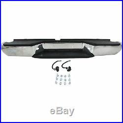 Chrome Complete Steel Rear Bumper Assembly for 2005-2018 Nissan Frontier Truck