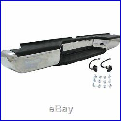 Chrome Complete Steel Rear Bumper Assembly for 2005-2018 Nissan Frontier Truck