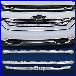 Chrome Grille Overlay (3 PCS) FITS 2016-2018 Chevy Silverado 1500 LT Z71 ONLY