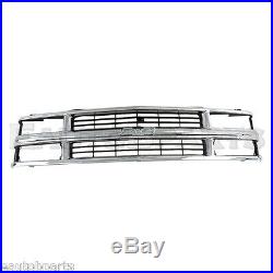 Chrome Grille withBlack Insert For 94-98 Chevy C/K Pickup Suburban Tahoe GM1200238