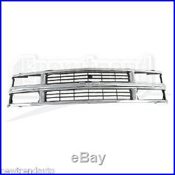 Chrome Grille withBlack Insert For 94-98 Chevy C/K Truck Suburban Tahoe GM1200238