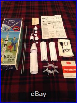 Cox Vintage Saturn1b Rocket Model Partially Builtmany Extra New Parts Included