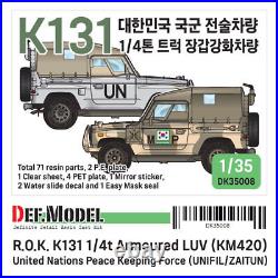 DEF 1/35 ROK K131 1/4ton Armoured Utility Truck Full Resin kit