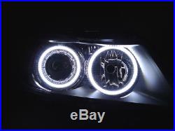 DEPO DRL LED Angel Halo Clear Headlights For 06-08 BMW E90/E91 Stock Xenon Model