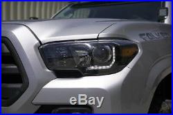DEPO TRD Black Style LED DRL Plug & Play Headlight For 16-19 Tacoma Model WithLED