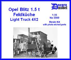 Dnepro Model Dn3569 Opel Blitz 1,5 t Feldkuche, Full set parts truck scale, 1/35