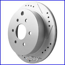 Drilled Slotted Rotors + Brake Pads for Ford F-150 2012-2020 Front & Rear