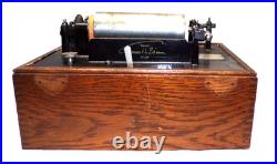 Edison Standard Model A Cylinder Phonograph Early 4 Latch Square Case Parts