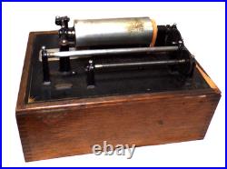 Edison Standard Model A Cylinder Phonograph Early 4 Latch Square Case Parts