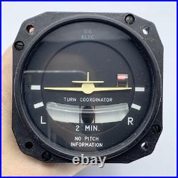 Electric Gyro Corp. Turn Coordinator Model 1394T100-7Z (12/32V) AS IS PARTS ONLY
