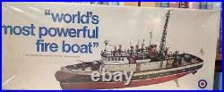 Entex 182 Worlds Most Powerful Fire Boat Kit No. 8477, Opened Box, Sealed Parts