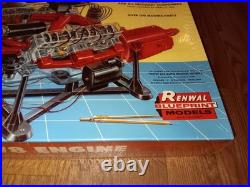 FACTORY SEALED Vintage 1960s Renwal Model Visible V8 Engine Model Assembly Kit