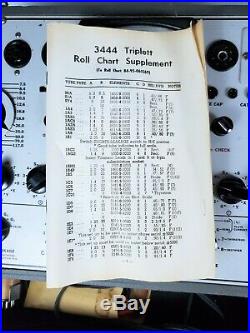 FOR PARTS/REPAIR Triplett Model 3444 Vacuum Tube Tester Checker Untested