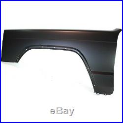 Fender For 1997-2001 Jeep Cherokee Front Driver Primed Steel with Molding Holes