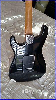 Fender stratocaster black bodied one model, parts