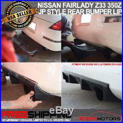 Fit 03-08 Nissan Fairlady Z Z33 350Z J Style Rear Bumper Lip Diffuser PU