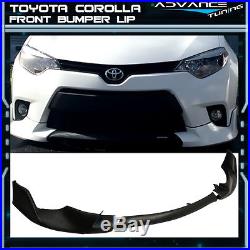 Fit 14-16 Toyota Corolla Base Model Front Bumper Lip 3 Pieces PU Urethane