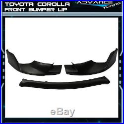Fit 14-16 Toyota Corolla Base Model Front Bumper Lip 3 Pieces PU Urethane
