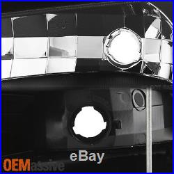 Fit 2002-2006 Chevy Avalanche Body Cladding Model Black Headlights + Bumper Set