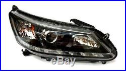 Fit for 13 15 Honda Accord Sedan Black Headlights Headlamps Halogen Models