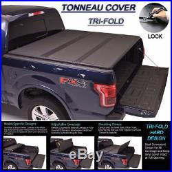 Fits 1999-2017 FORD F250 F350 F450 Tri-Fold Solid Hard Tonneau Cover 6.5ft Bed