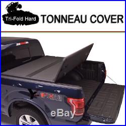 Fits 1999-2017 FORD F250 F350 F450 Tri-Fold Solid Hard Tonneau Cover 6.5ft Bed