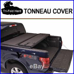 Fits 1999-2019 FORD F250 F350 F450 Tri-Fold Solid Hard Tonneau Cover 6.5ft Bed