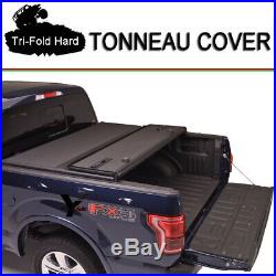 Fits 2004-2013 FORD F150 Tri-Fold Solid Hard Tonneau Cover 6.5ft (78) Bed
