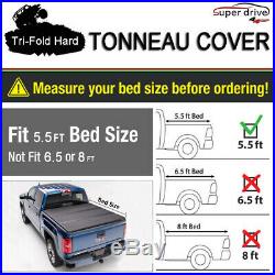 Fits 2004-2018 Ford F150 Lock Solid Hard Tri-Fold Tonneau Cover 5.5ft (66) Bed