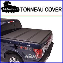 Fits 2007-2013 Chevy Silverado Lock Hard Solid Tri-Fold Tonneau Cover 5.8ft Bed