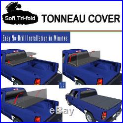 Fits 2007-2017 TOYOTA TUNDRA Premium Soft Tri-Fold Tonneau Cover 6.5 ft 78 Bed