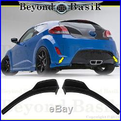 Fits 2012-2017 Veloster all models 2PC Sequence Style Rear Bumper Chin Body Kit