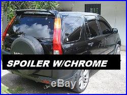 Fits HONDA CRV UNPainted Spoiler Wing withChrome Trim Piece fits 2002-2006 MODELS