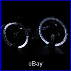 For 2002-2003 Nissan Maxima (Halogen Models) LED Halo Black Headlights Pair
