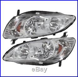 For 2004-2005 Honda Civic Excluding SI Model Headlights Headlamps Left+Right