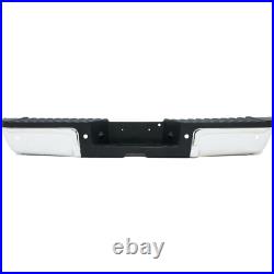 For 2008-2016 Ford F250 F350 F450 Chrome Steel Rear Bumper With PARK SENSOR HOLES