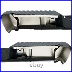 For 2008-2016 Ford F250 F350 F450 Chrome Steel Rear Bumper With PARK SENSOR HOLES