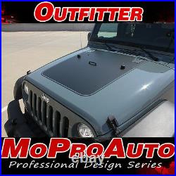 For 2008-2017 Jeep Wrangler OUTFITTER HOOD Stripe Decals 3M Pro Vinyl PDS2824